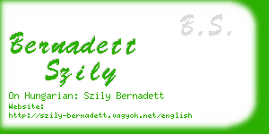 bernadett szily business card